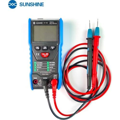 SUNSHINE DT-19N Mini Digital Multimeter tester Intelligent Multimeter capacitance resistance frequency tester detection tool NCV