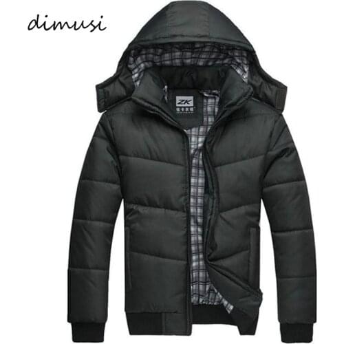 DIMUSI Men's Parkas With A Hood