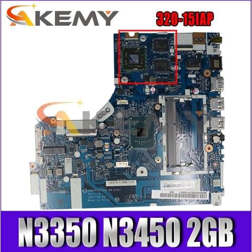 For Lenovo 320-15IAP notebook motherboard DG424 DG524 NM-B301 with N3350 N3450 CPU 2GB GPU DD3L tested 100% work Mainboard