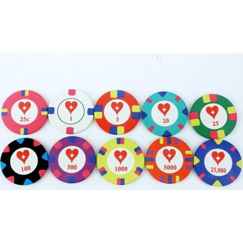 10pcs/Lot Texas Hold'em Poker Gambling Casino Retro Ceramics Board Game Chips 10g Wholesale