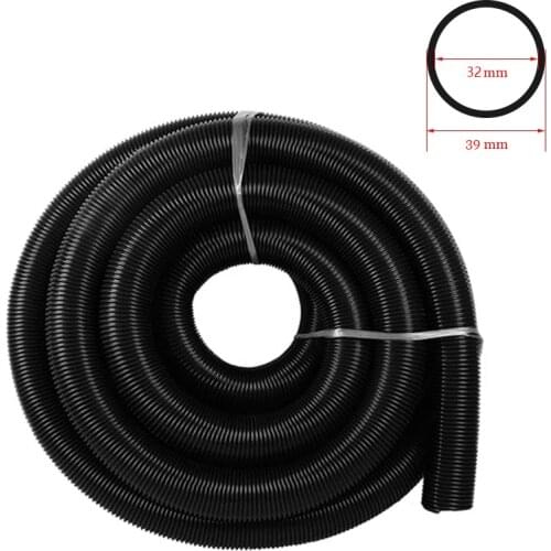 2M-10M Inner Diameter 32mm Outer Diameter 39mm Flexible Extensible EVA Hose Pipes For household Car Vacuum Cleaners Black Gray