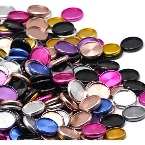 Fromthenon 11 Pcs Binding Rings Color Aluminum Alloy Disc Ring Mushroom Hole Loose-leaf Notepad Discs Binding 24/28/32/38mm