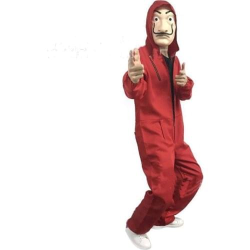 Halloween Salvador Dali Cosplay Costume La Casa De Papel Face Fancy Party Halloween Costume For Kids Adult