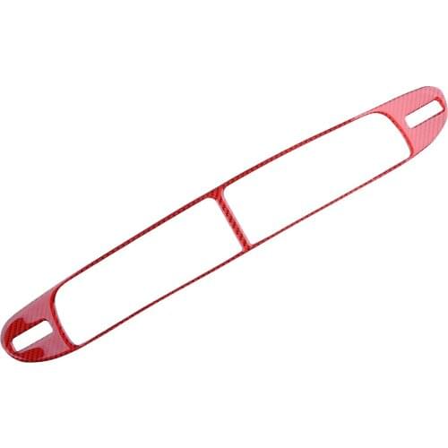 Car Red Carbon Fiber Central Console Dashboard Air Vent Outlet Panel Cover Trim Styling Fit For Chevrolet Camaro 2010-2015