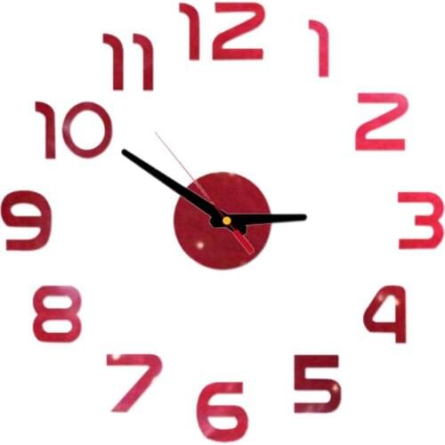 Creative Digital Diy Wall Clock Mirror Wall Clock Home Decoration 3d Acrylic Mirror Stickers Home Decor For Living Bedroom L3