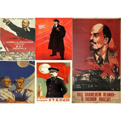 Leninist politico propaganda Unione Sovietica Posters Movie Posters Poster Vintage Retro Wall Sticker