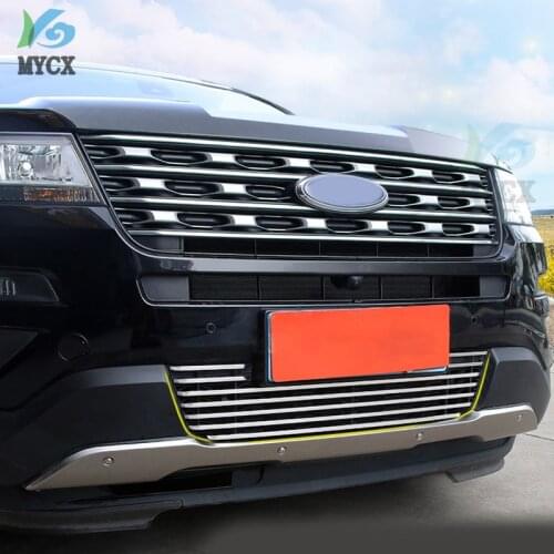 Aluminium Alloy Racing Grille Cover Front Bumper Grille Cove Fit For Ford Explorer 2011-2019 Accessories