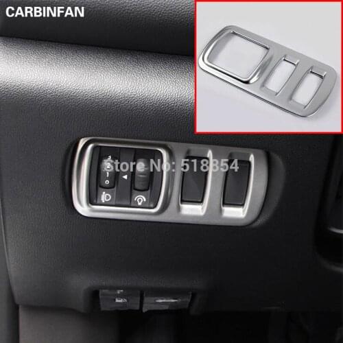 Car ABS Headlight Switch Button Cover Trim Sticker For RENAULT KADJAR 2016