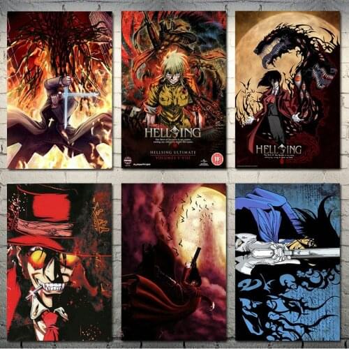 HELLSING Fighting Anime Wall Art Home Decor Canvas Print Painting Modern Poster Living Room Modular Pictures No Frame Artwork