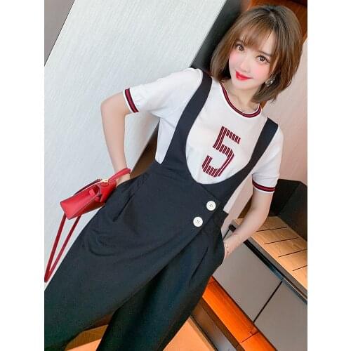 Contracted toward a bump color digital atmosphere round collar fit summer new knitted T-shirt