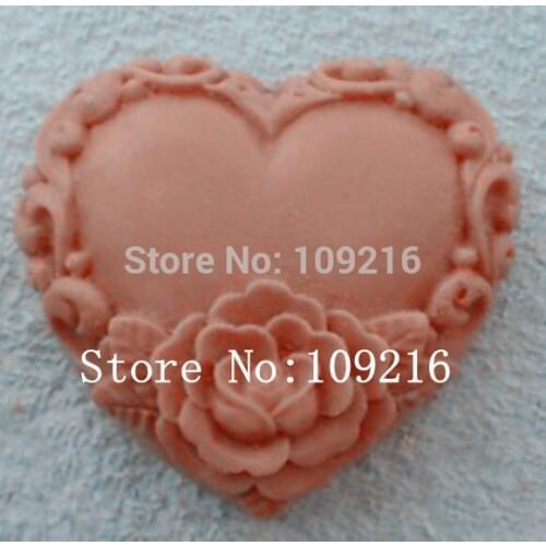Wholesale!!!1pcs Love&Rose (zx712) Silicone Handmade Soap Mold Crafts DIY Mould