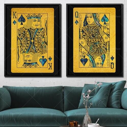 Queen of Spades Art Print on Canvas Contemporary Art Lucky Card Poker Poster