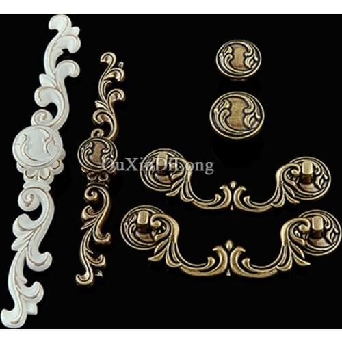 Retro Vintage 10PCS European Antique Kitchen Door Furniture Handles Cupboard Drawer Wardrobe Shoe Cabinet Pulls Handles & Knobs