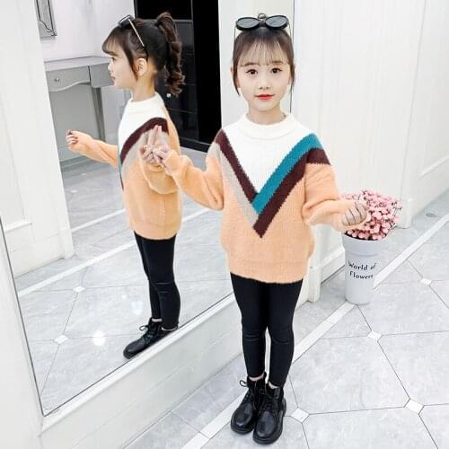 Sweaters 2019 Winter Baby Girls Sweater Fashion Children Kids Knitwear Cotton Pullover Sweater Autumn Teenage Girls Top Clothes