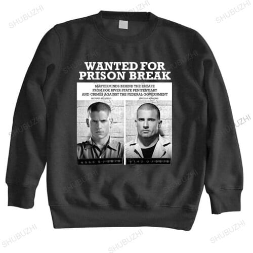 Sweatshirts Fitness Wanted for prison break Mens Couple brand winter hoodie for boys fashion cotton hoodie drop shipping