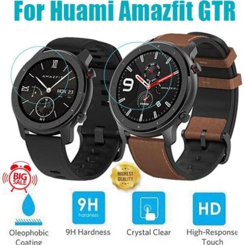 Glass Tempered Film For Xiaomi Amazfit GTR 47/42MM HD Clear Glass Film Full Cover Screen For Amazfit GTR Smart Watch