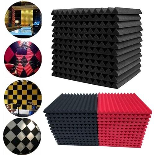 6pcs 30cm Wave Peak Sound-Absorbing Cotton Sound Proof Foam Panels Acoustic Isolation Noise Dampening Sponge Studio Piano Room