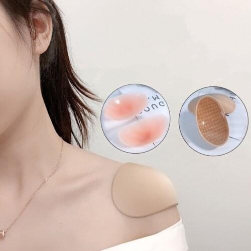 1 pair of right-angled shoulders sexy and soft shoulder heightening pads shoulder heightening pads sponge silicone soft