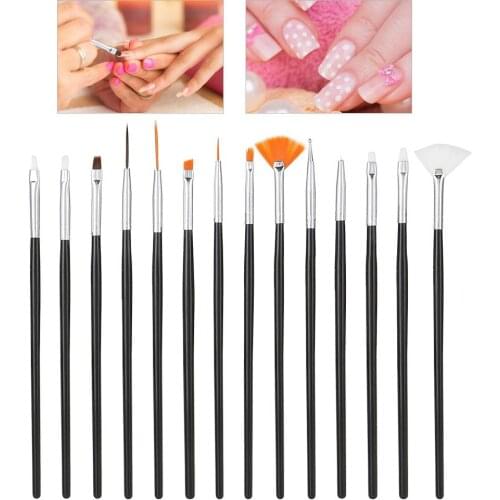 15Pcs/Set Pro Nail Art Drawing Dotting Polish Makeup Pen Brushes Manicure Tool Suitable for natural nails false nail 3D nail art