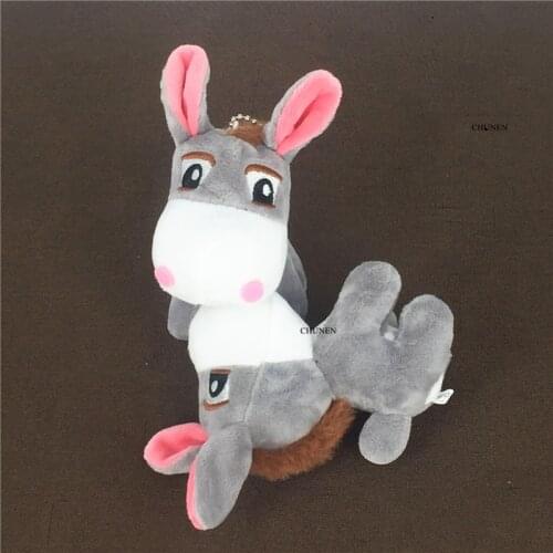1x 12CM donkey Gift DOLL Plush Stuffed TOY DOLL ; key chain Pendant Bouquet TOY DOLL