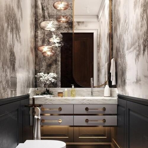 24inch aluminum bathroom vanity with cabinet with led mirror