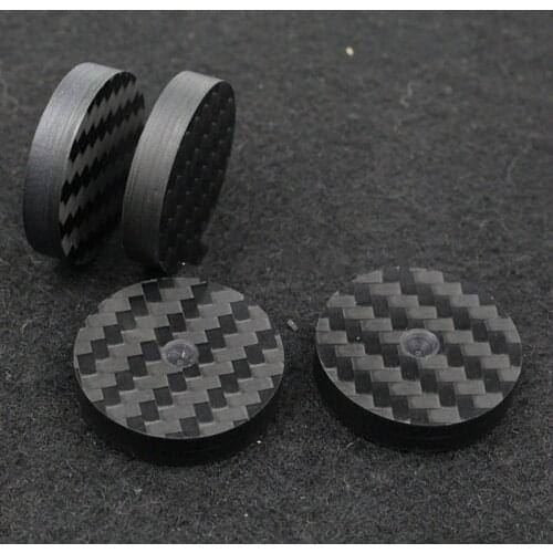 25x5mm Hifi Carbon Fiber Speaker CD Isolation Spike Base Pad Shoe Feet