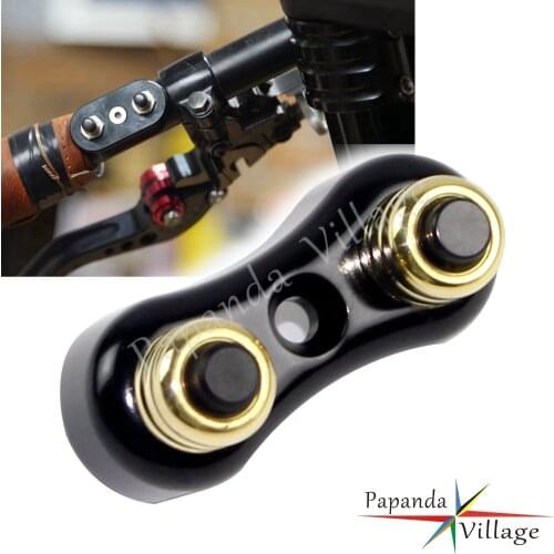 7/8'' & 1'' Handlebar Switches Motorcycle Toggle Block Retro Mini Push Button Switch for Harley Yamaha Honda Triumph Cafe Racer