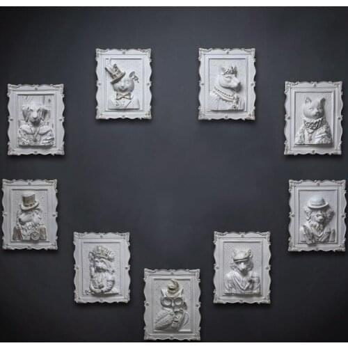 American Retro Animal Hanging Resin Cafe Shop Wall Decoration Wall Decorationcreative Home Resin Crafts Exquisite Workmanship