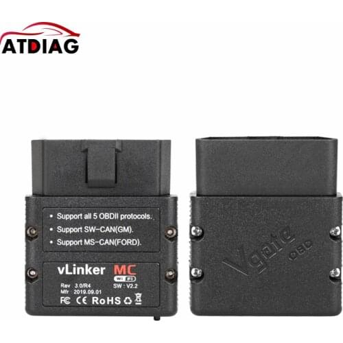 Newest Original Vgate vLinker MC+ ELM 327 V2.2 Bluetooth 4.0 WIFI ELM327 For Android/IOS Scanner OBD2 Car Diagnostic Scanner