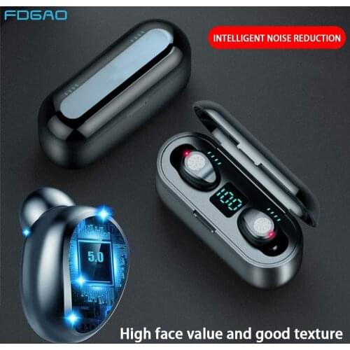 Wireless Earphones Tws for Bluetooth Headphone 5.0 2000mAh Power Bank 9D Stereo Sport Waterproof Earbuds Headset With Microphone