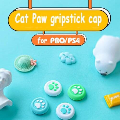 Cat Paw Thumb Stick Grip Cap Thumbstick Joystick Cover Case For Sony PS3 PS4 Slim Xbox One 360 Switch Pro Controller Controller