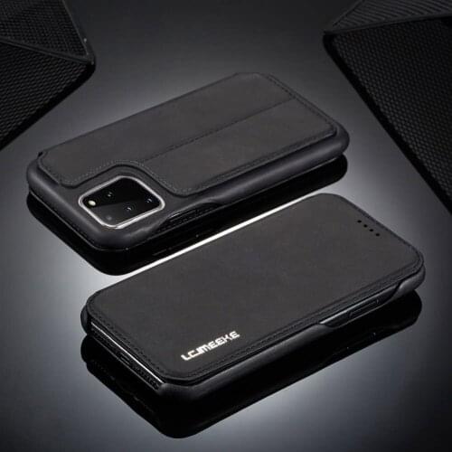 For Samsung S20 5G Ultra S10 S9 Plus S10E S8 S7 Edge Note 10 9 8 Ultra Thin Flip Card Holder Cover Original Leather Phone Case