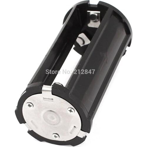 Black Battery Holder Case for 3 x 3.7V 18650 Batteries Flashlight Torch