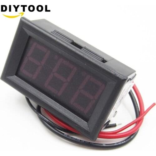 Mini Digital Voltmeter DC 0 To 10A Panel Amp Volt Voltage Meter Tester With Red LED Display