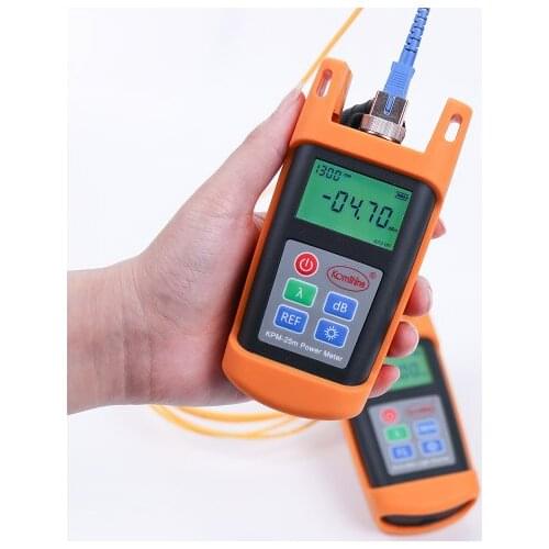 FTTH Cable Tester Fiber Optical Test Tool Fiber Optic Power Meter KPM-25M OPM -70~+10dBm, FC/ ST Connectors are optional
