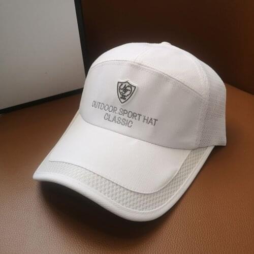 HT245 2021 Summer New Mens Outdoor Sport Sunscreen Baseball Hat Running Visor Cap Breathable Quick Dry Mesh Caps