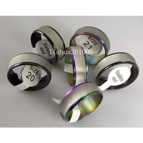 Wholesale NEW STYLE Color mix Stainless Steel Rings Fashion Jewelry 36 pc/lot Mixed Order Free Shipping