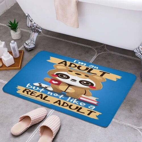 Adult panda bear 3D Print Doormats Rectangle Non-Slip DoorMat Bedroom Kitchen Entrance Print Door rugs Dropshipping