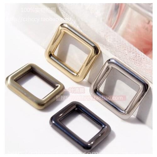 DIY grade leather bag with alloy fittings, square buckle, connection for use with a 1.9 cm wide
