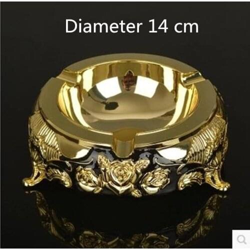 Beautiful fashion European-style metal ashtray, home office restaurant bar desktop decoration supplies