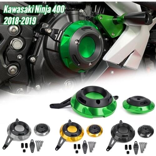 Motorcycle Engine Cover Frame Sliders Crash Pad Stator Case Protector Guard For Kawasaki Ninja 400 Z400 Ninja400 EX400 2018 2019