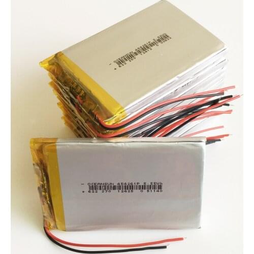 Wholesale 10 pcs 3.7V 1400mAh 454261 Lithium Polymer Li-Po Rechargeable Battery For GPS navigator electronic part Camera speaker