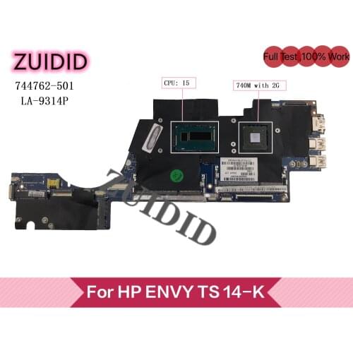 744762-501 744762-001 Für HP ENVY TS 14-k130TX 14-K Laptop Notebook Motherboard LA-9314P I5-4200U 740M/2G DDR3 100% Test OK