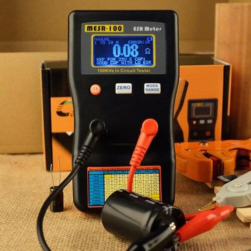MESR-100 ESR Capacitance Meter Ohm Professional Measuring Resistance Capacitor Tester Meters Circuit Tester lc lcr esr meter MFD