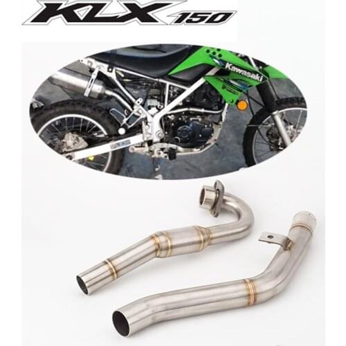 Motorcycle Modified Off-road Vehicle Stainless Steel Exhaust Pipe KLX150 Front Section KLX150BF KLX150L Muffler