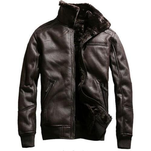 2020 Russian Winter Mens Faux Fur Jacket Coats Air Force Mens Fur Coats American Style Velvet Overcoats Brand Mans Clothing A913