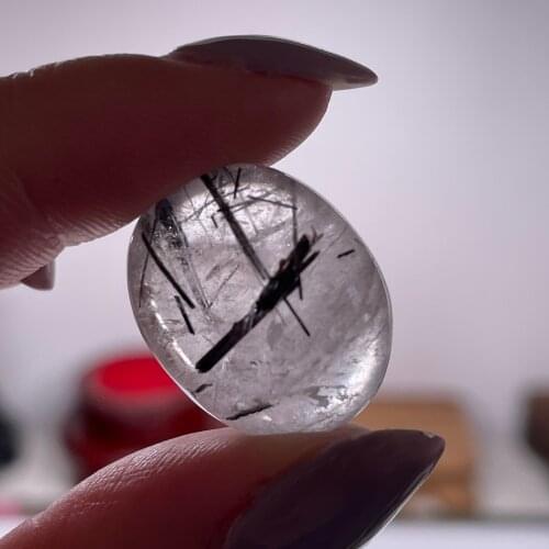 Natural Black Tourmaline Quartz Crystal Mineral Specimen