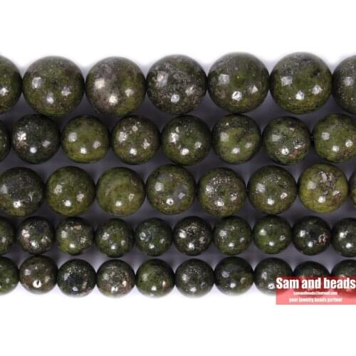Natural Stone Green Lapis Lazuli Round Loose Beads For Jewelry Making DIY Bracelets Necklace 15'' 4/6/8/10/12mm