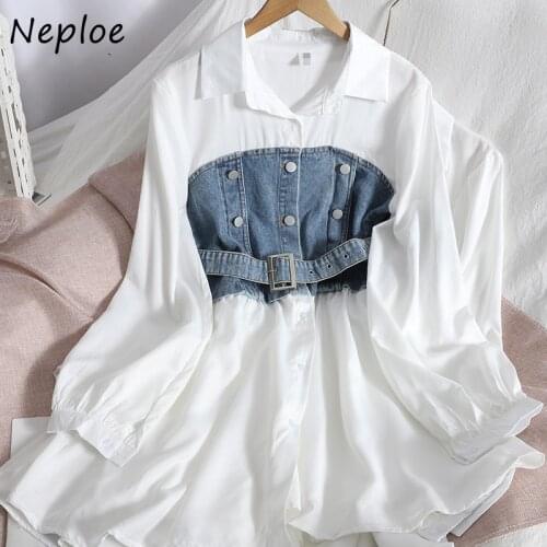 Neploe Womens Denim Shirts