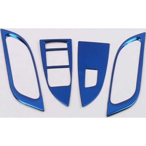 Suitable for Chevrolet CRUZE 2017 4 Pieces of Car Window Control Panel Protection Frame Car Interior Decoration Stickers